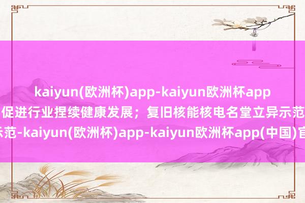 kaiyun(欧洲杯)app-kaiyun欧洲杯app(中国)官方网站-登录入口促进行业捏续健康发展；复旧核能核电名堂立异示范-kaiyun(欧洲杯)app-kaiyun欧洲杯app(中国)官方网站-登录入口